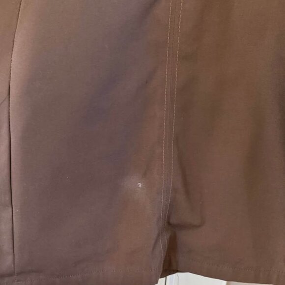 Men’s Vintage‎ Sir Jac Brown Trench Coat with Faux Fur Lined Collar-Size 38 - Picture 8 of 10